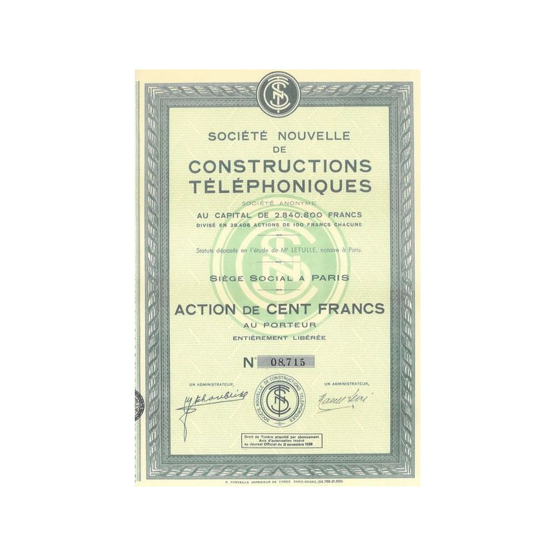 Sté Nlle de Constructions Téléphoniques