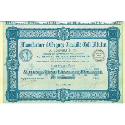 Manufacture d'Orgues Cavaille-Coll Mutin