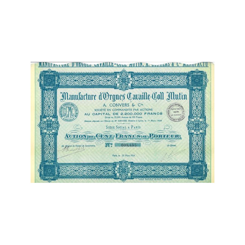 Manufacture d'Orgues Cavaille-Coll Mutin