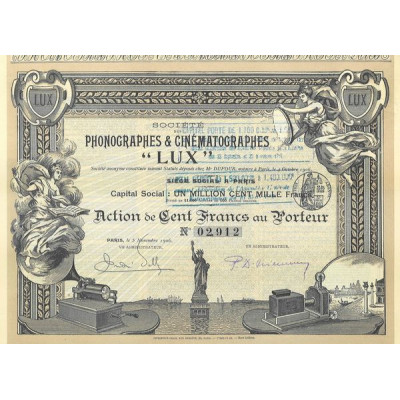Sté des Phonographes & Cinématographes "Lux"