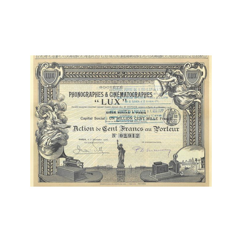 Sté des Phonographes & Cinématographes "Lux"