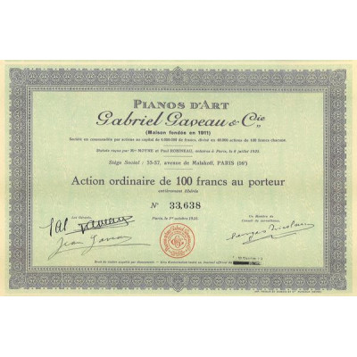 Pianos d'Art Gabriel Gaveau & Cie