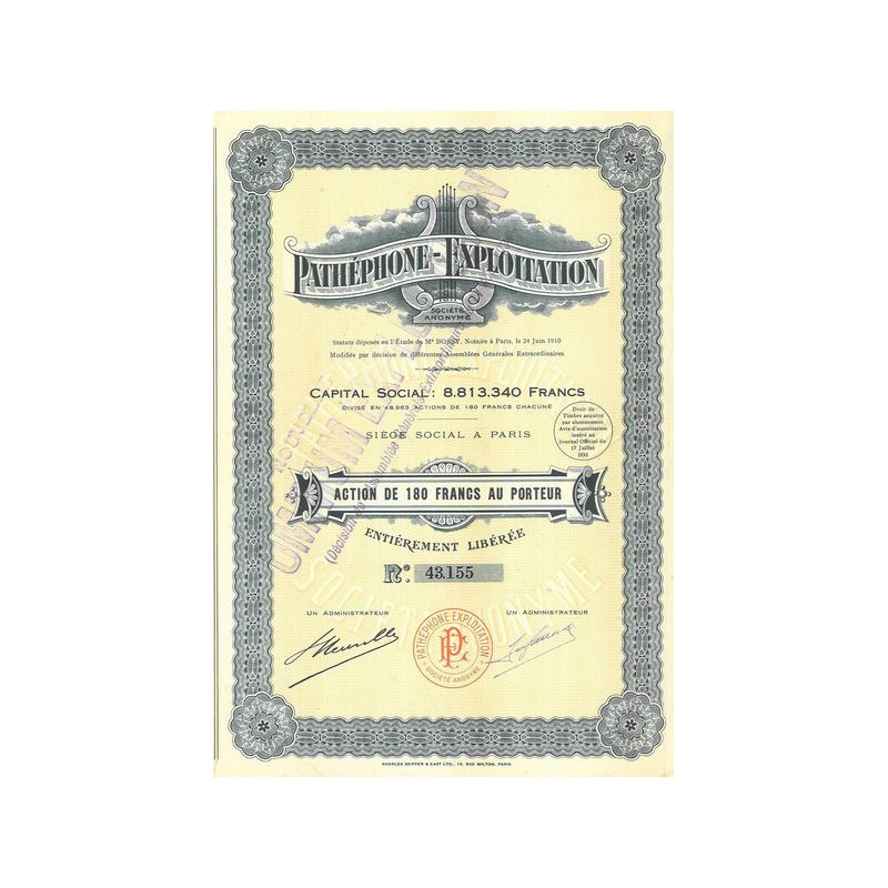 Pathéphone - Exploitation