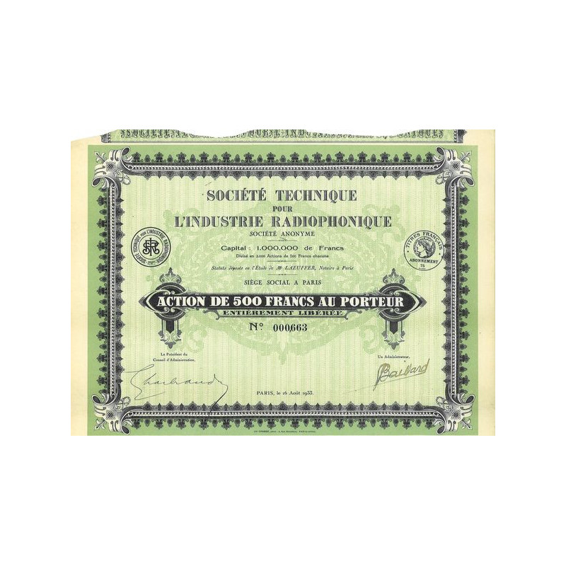 Sté Technique pour l'Industrie Radiophonique