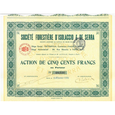 Sté Forestière d'Isolaccio & de Serra
