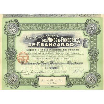 S.A. Française des Mines & Fonderies de Francardo (Corse)