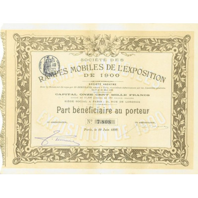 Sté des Rampes Mobiles de l'Exposition de 1900