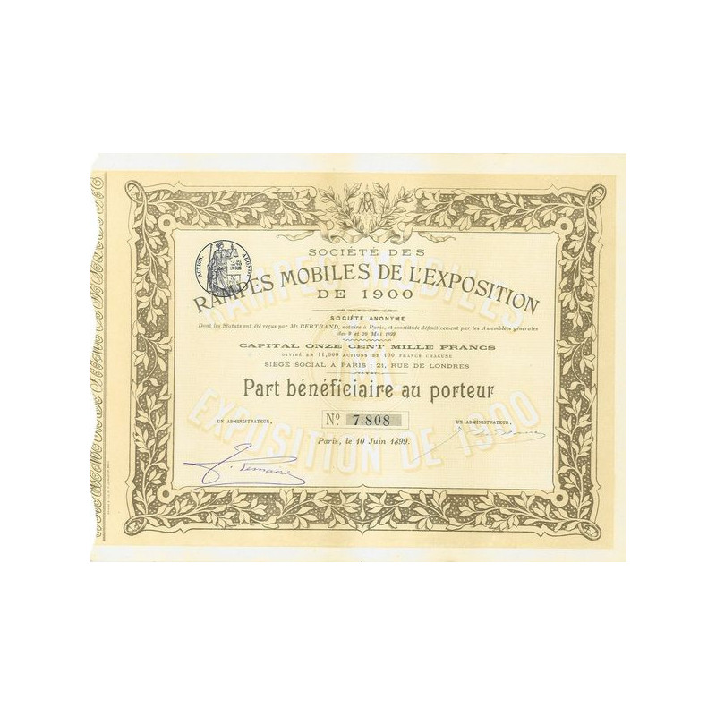 Sté des Rampes Mobiles de l'Exposition de 1900