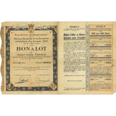 Exposition Internationale de la Houille Blanche et du Tourisme - Grenoble-Mai-Octobre 1925