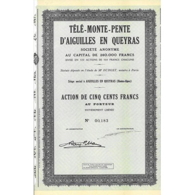 Télé-Monte-Pente d'Aiguilles en Queyras