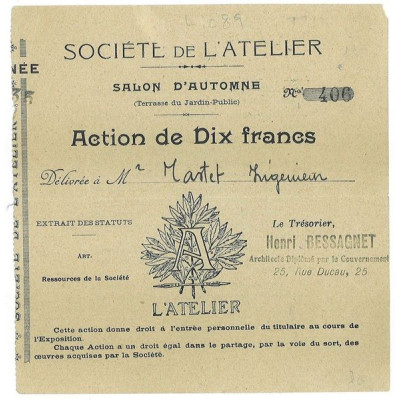 Sté de l'Atelier - Salon d'Automne