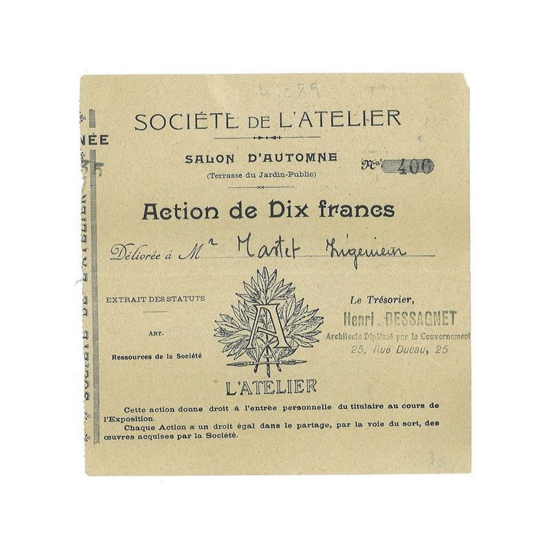 Sté de l'Atelier - Salon d'Automne