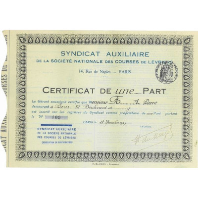 Syndicat Auxiliaire de la Société Nationale des Courses de Lévriers
