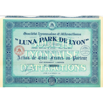 Sté Lyonnaise d'Attractions - "Luna Park de Lyon"