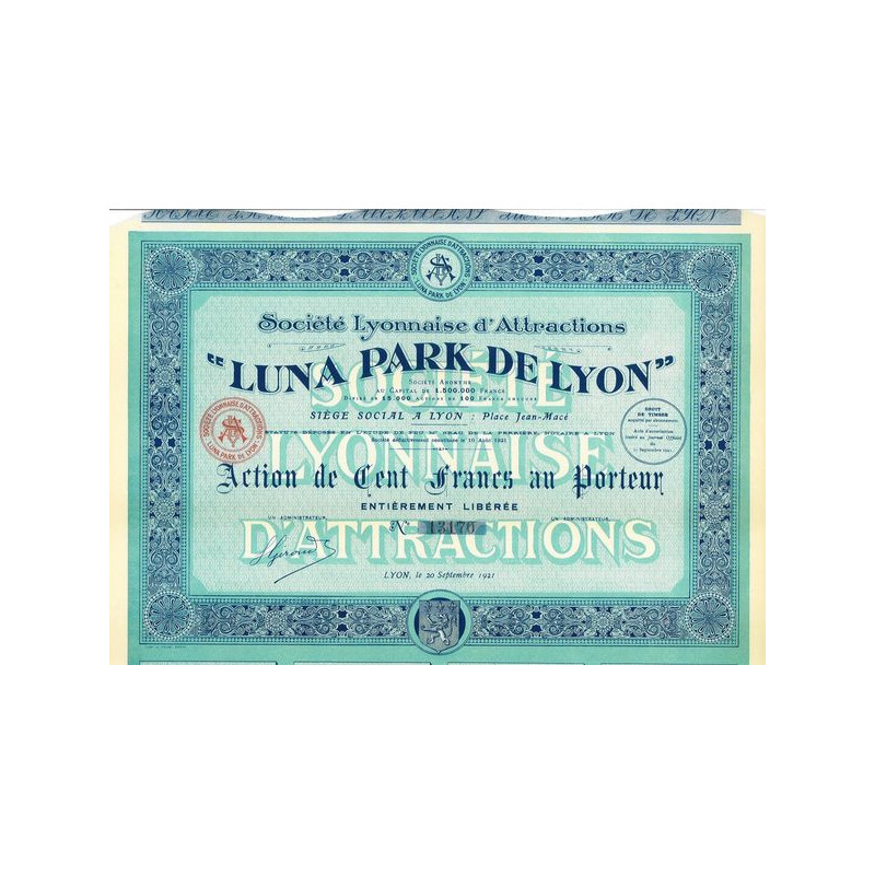 Sté Lyonnaise d'Attractions - "Luna Park de Lyon"