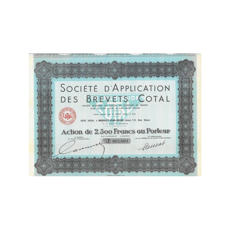 Sté d'Applications des Brevets Cotal