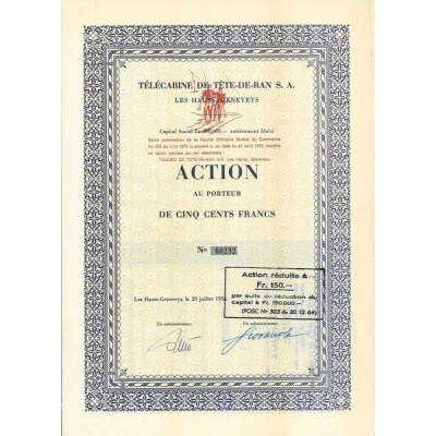 Télécabine de Tête-de-Ran S.A. - Les Hauts-Geneveys