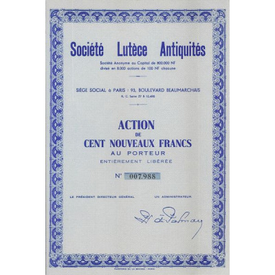 Sté Lutèce Antiquités