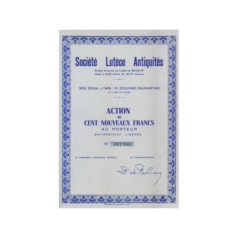 Sté Lutèce Antiquités