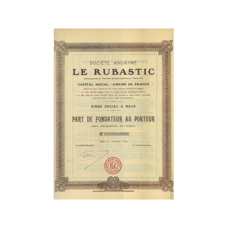 S.A. Le Rubastic (blanquette)