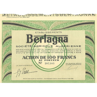 Ets Bertagna - Sté Agricole Algérienne