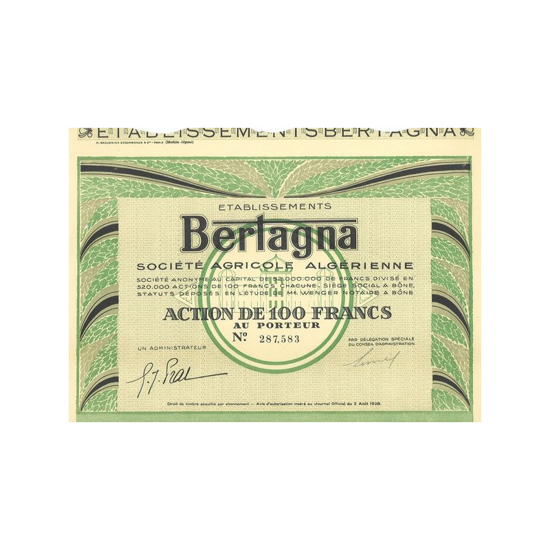 Ets Bertagna - Sté Agricole Algérienne