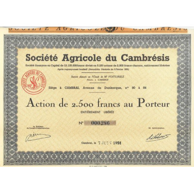 Sté Agricole du Cambrésis