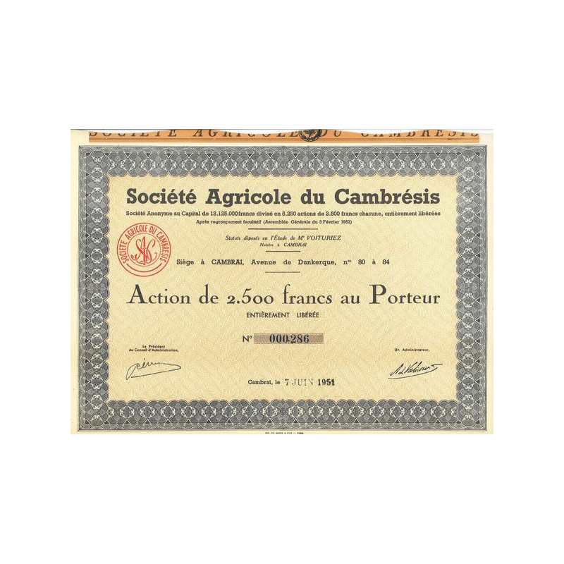 Sté Agricole du Cambrésis