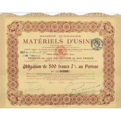 Sté Auxiliaire de Matériels d'Usines