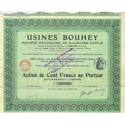 Usines Bouhey - Sté Française de Machines-Outils