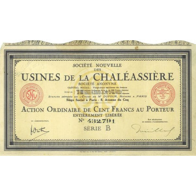 Sté Nlle des Usines de la Chaléassière