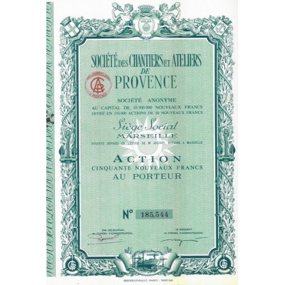 Sté des Chantiers et Ateliers de Provence (Act 50 NF)