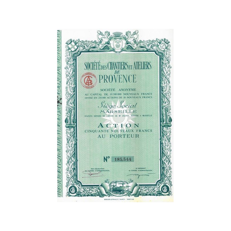 Sté des Chantiers et Ateliers de Provence (Act 50 NF)