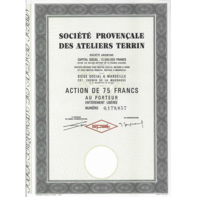 Sté Provençale des Ateliers Terrin