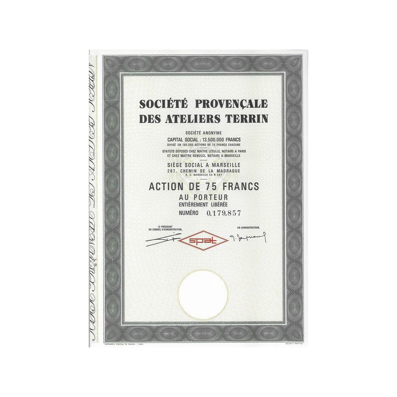 Sté Provençale des Ateliers Terrin