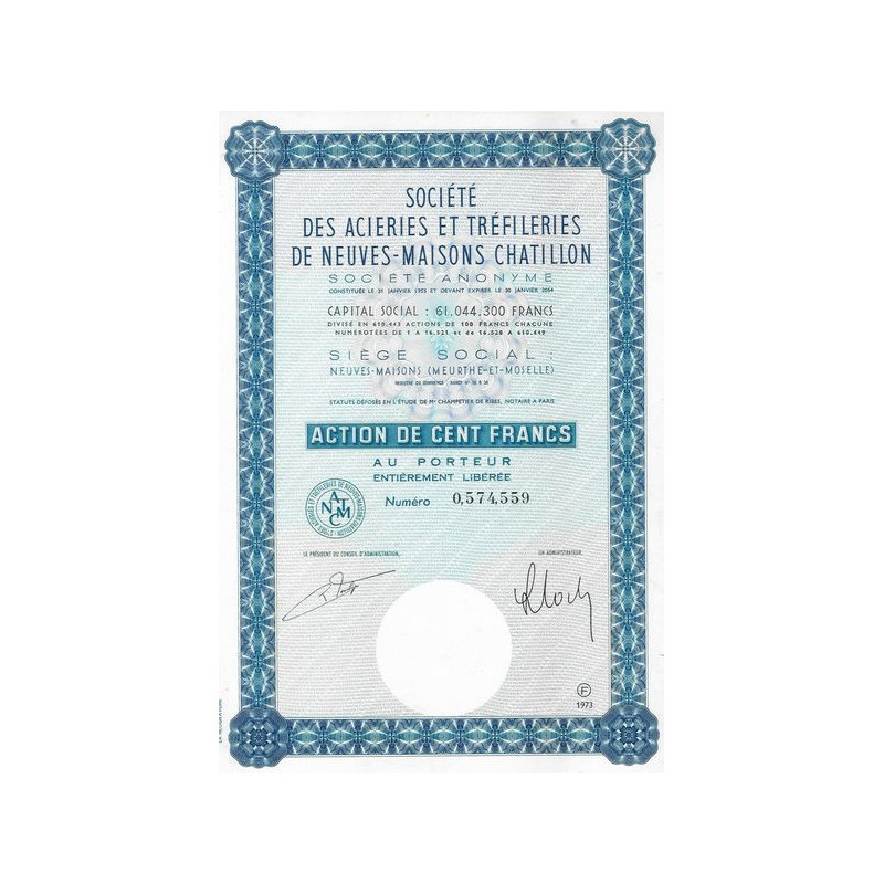 Sté des Aciéries et Tréfileries de Neuves-Maisons Chatillon