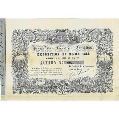 Exposition de Dijon 1858 - Beaux-Arts Industrie Agriculture