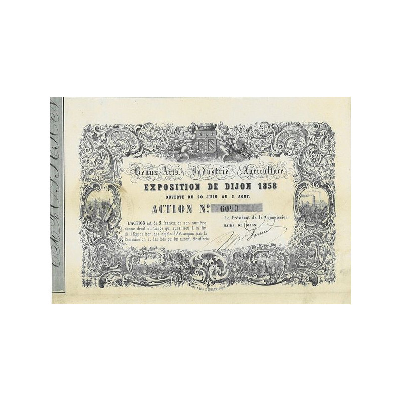 Exposition de Dijon 1858 - Beaux-Arts Industrie Agriculture