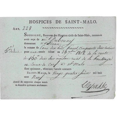 Hospices de Saint-Malo - Rente 2