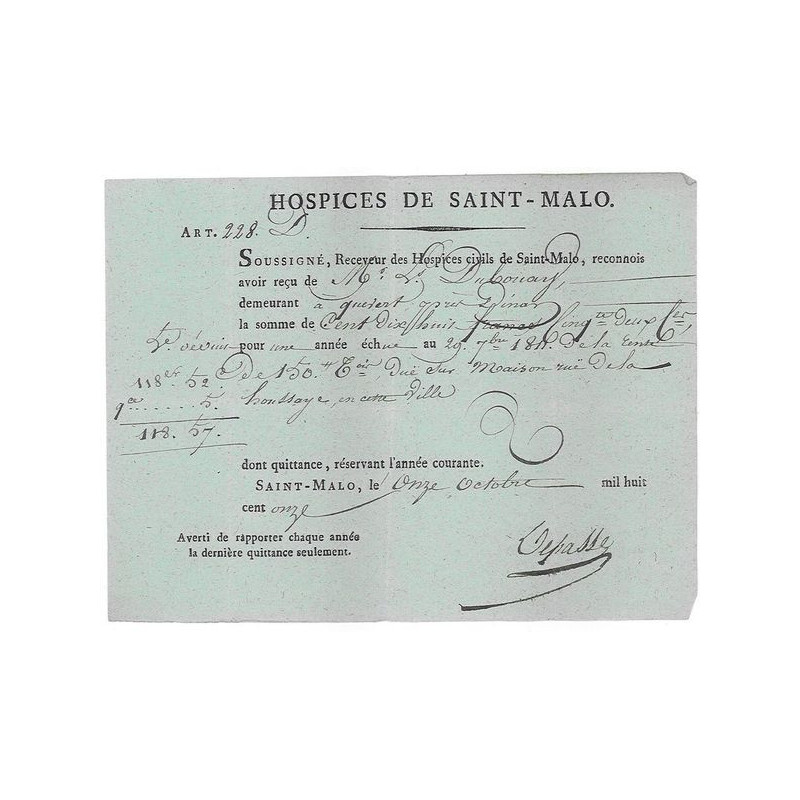 Hospices de Saint-Malo - Rente 4