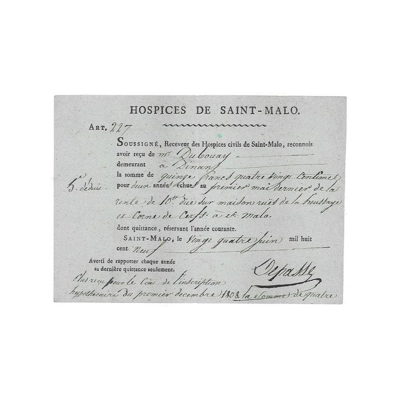 Hospices de Saint-Malo - Rente 5