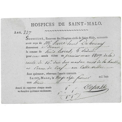 Hospices de Saint-Malo - Rente 6