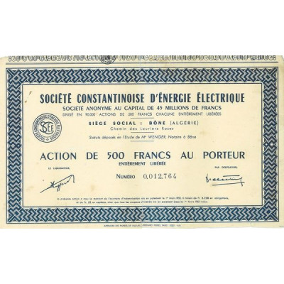 Sté Constantinoise d'Energie Electrique