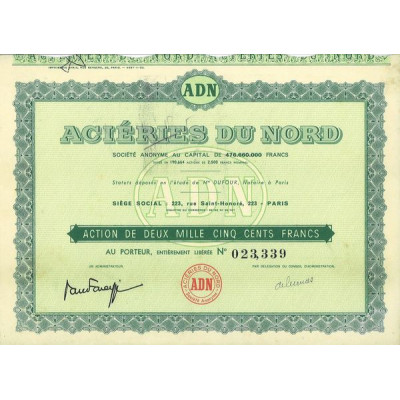 Aciéries du Nord (Act 2500 F)