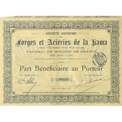 S.A. des Forges et Aciéries de la Kama - Anc Ets Prince Serge Galitzine (PB)
