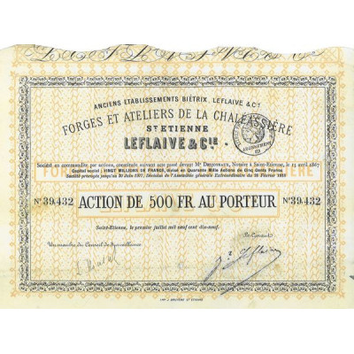 Forges et Ateliers de la Chaléassière - Anc ets Biétrix. Leflaive & Cie (1919)
