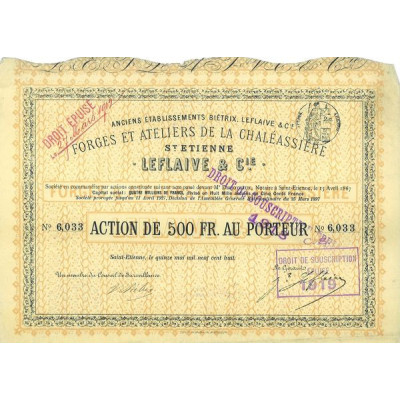 Forges et Ateliers de la Chaléassière - Anc ets Biétrix. Leflaive & Cie (1908)