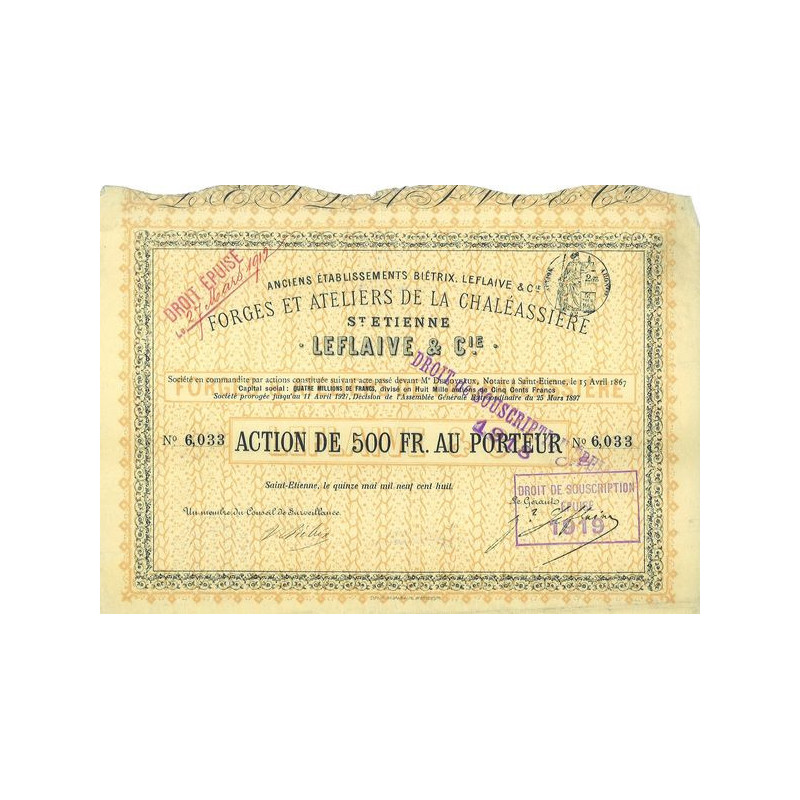 Forges et Ateliers de la Chaléassière - Anc ets Biétrix. Leflaive & Cie (1908)