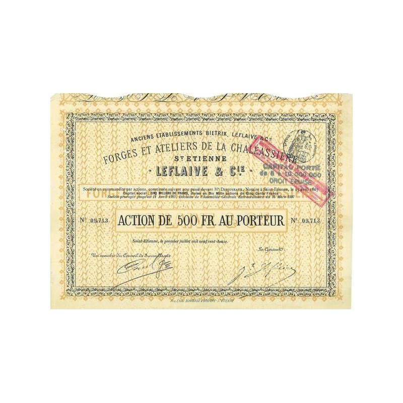 Forges et Ateliers de la Chaléassière - Anc ets Biétrix. Leflaive & Cie (1912)