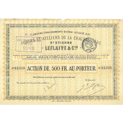 Forges et Ateliers de la Chaléassière - Anc ets Biétrix. Leflaive & Cie (1917)